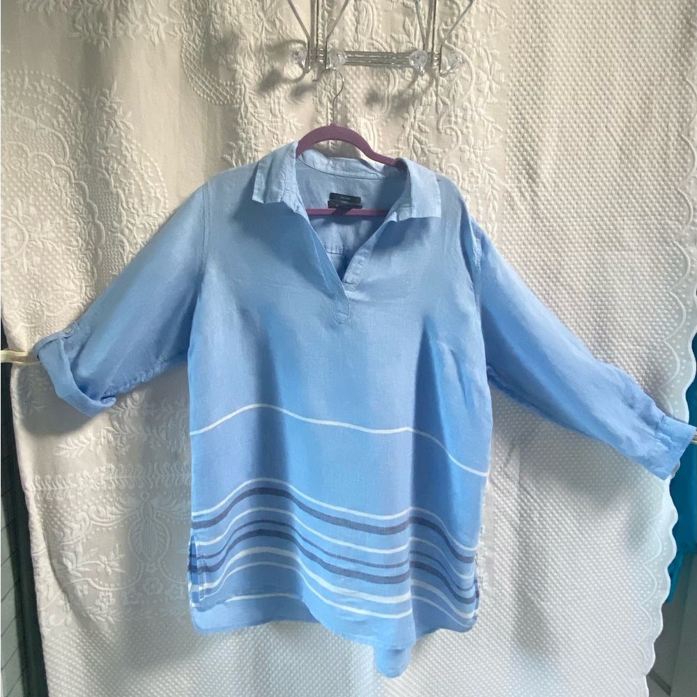 Tahari linen tunic size xxl
